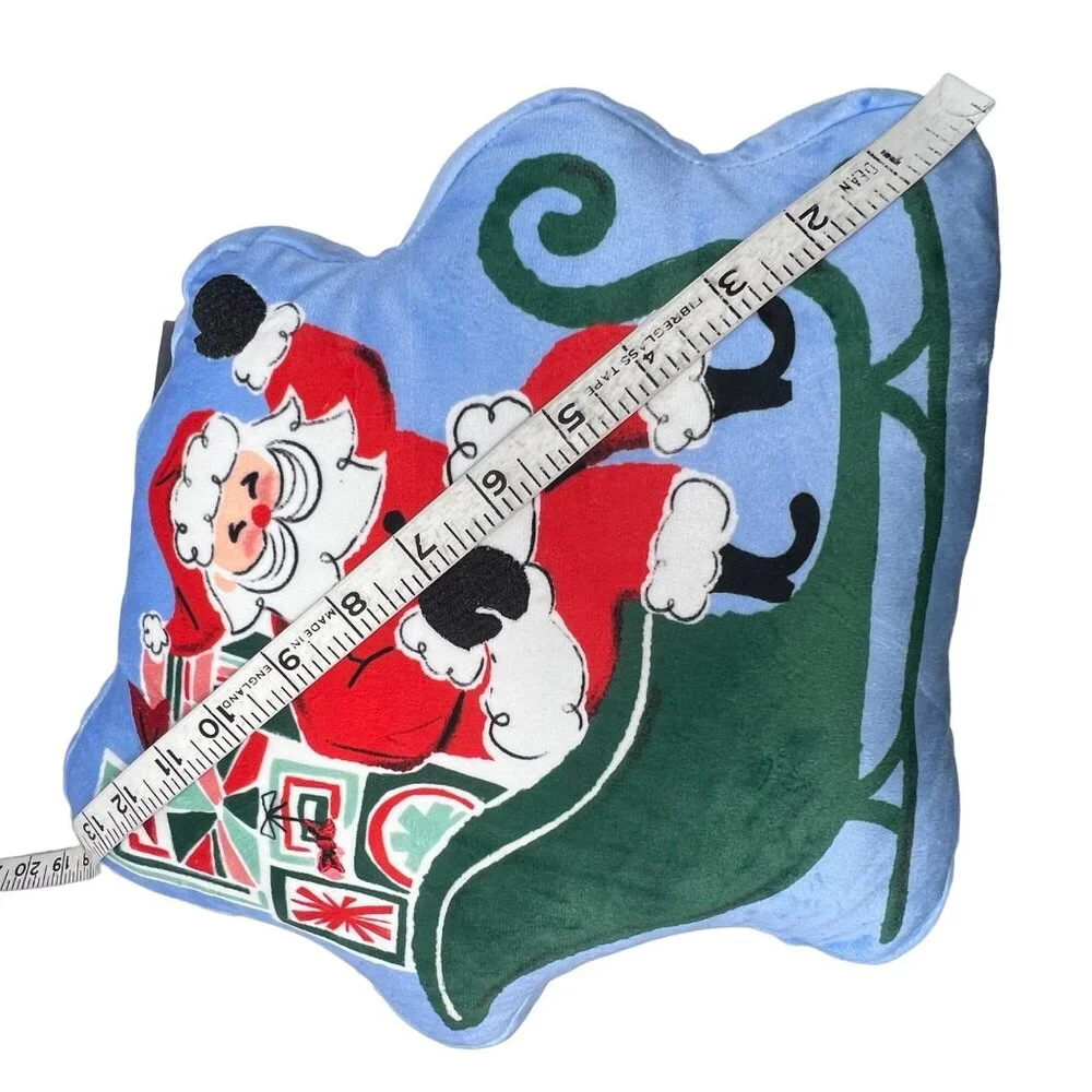 St Nicholas Shaped Pillow Set Santa Reindeer 3-pack Christmas Throw 9.4X12.5